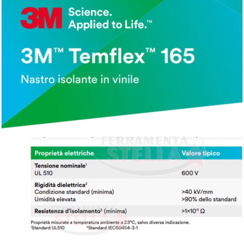 nastro isolante nero 3m in pvc temflex 1500 | ferramentastella.com