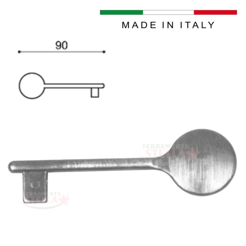 chiave vergine duplicabile cromo satinata | ferramentastella.com