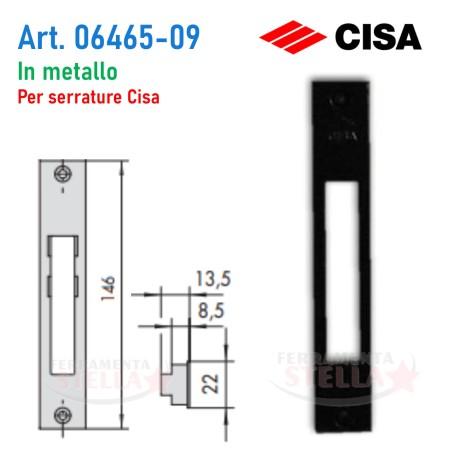Contropiastra cisa metallo  06463 09 serrature  | ferramentastella.it