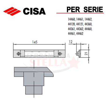 Contropiastra  nylon cisa 0627789 per serratura | ferramentastella.it