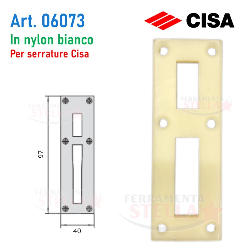 Contropiastra cisa 06073 serratura nylon | ferramentastella.it