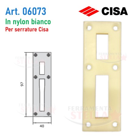 Contropiastra cisa 06073 serratura nylon | ferramentastella.it