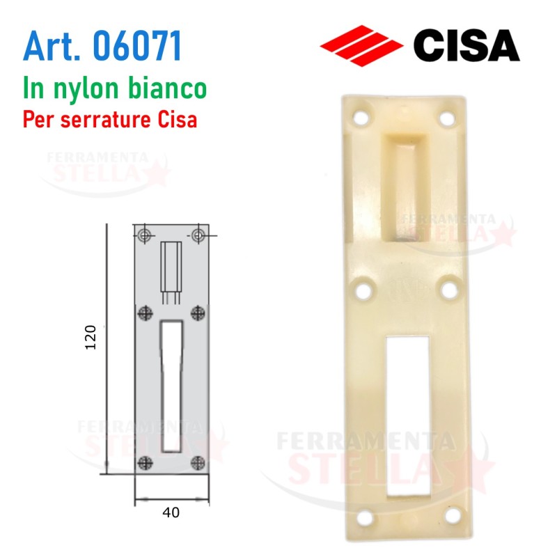 Contropiastra cisa 06071 serratura nylon | ferramentastella.it