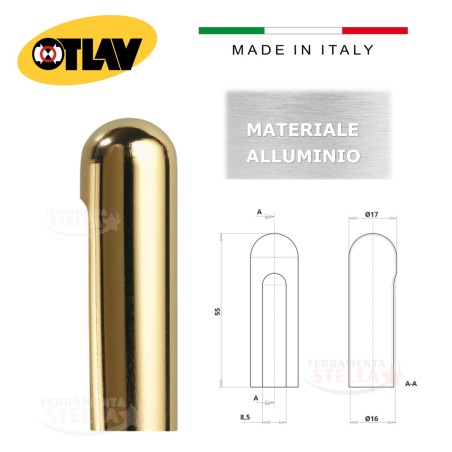Cappuccio copri anuba in alluminio otlav 495   | ferramentastella.it