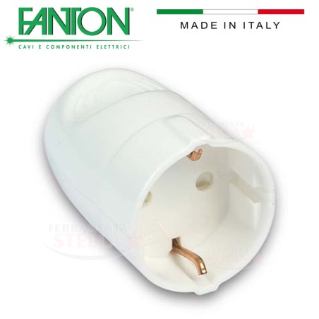 Presa schuko volante bianca per cavo 16a 250v | ferramentastella.it