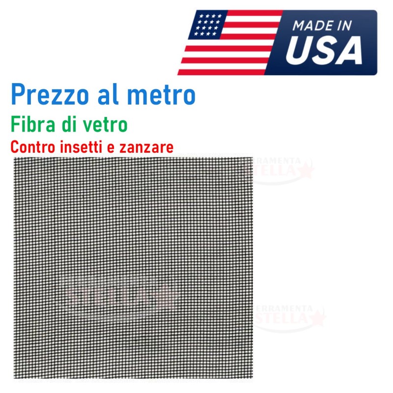Tela zanzare fibra di vetro | ferramentastella.it