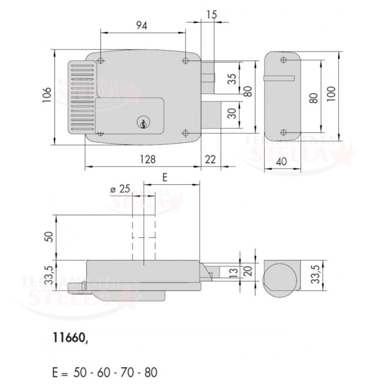 SERRATURA ELETTRICA CISA 11660 PORTA |ferramentastella.it