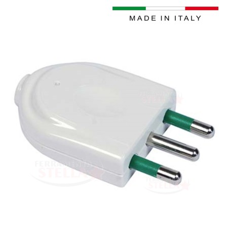 Spina elettrica volante bianca per prolunga | ferramentastella.com
