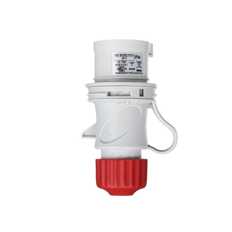 Spina industriale rossa 3p t 6h 400v fanton argo | ferramentastella.it