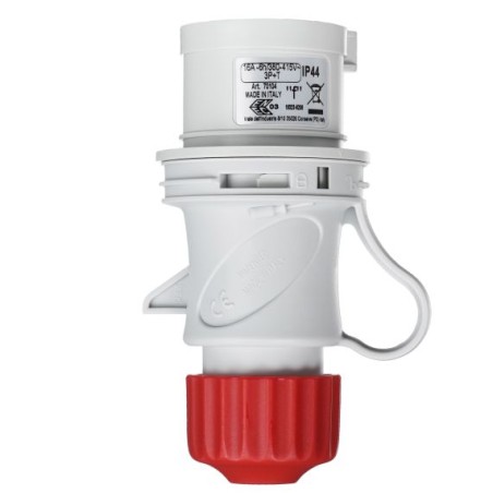 Spina industriale rossa 3p t 6h 400v fanton argo | ferramentastella.it