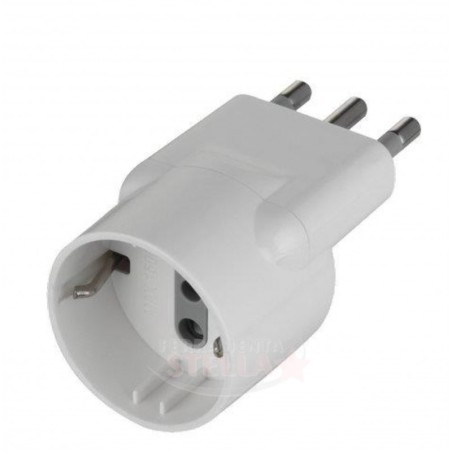 Adattatore schuko spina elettrica bianca da 16a | ferramentastella.it