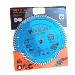DISCO DIAMANTATO A CORONA CONTINUA ZIGRINATA - MM 230 - WOKIN - MM 230 x 22,2 - ALTEZZA 2 MM 2