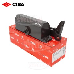 CHIUDIPORTA A BRACCIO AEREODINAMICO CISA 604 SENZA FERMO NERO RALLENTATORE PORTA