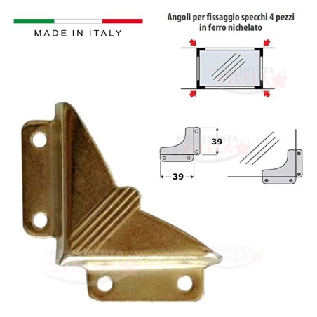 Ferma specchi fermaspecchi reggispecchi max 6 mm | ferramentastella.it