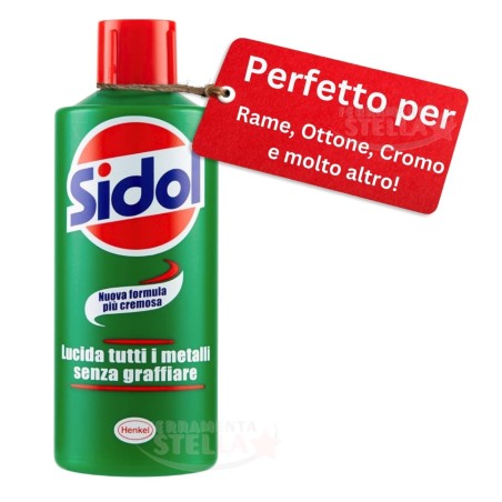 Sidol crema pulizia elimina ossido ruggine | ferramentastella.com
