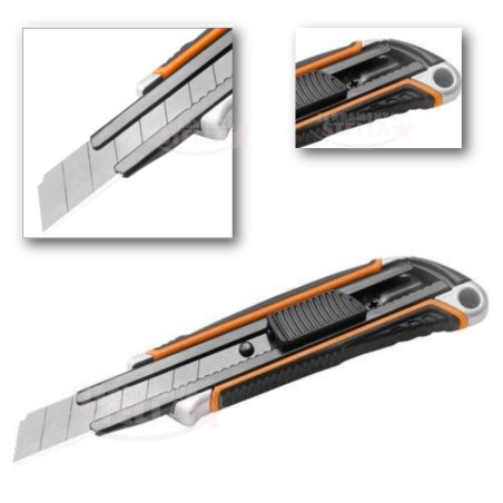 Cutter taglierino lama da 18 mm manico metallo | ferramentastella.it