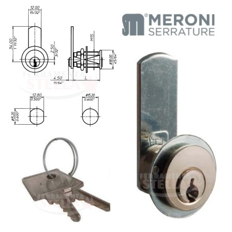 Serratura universale meroni 2151 cassetto anta | ferramentastella.it