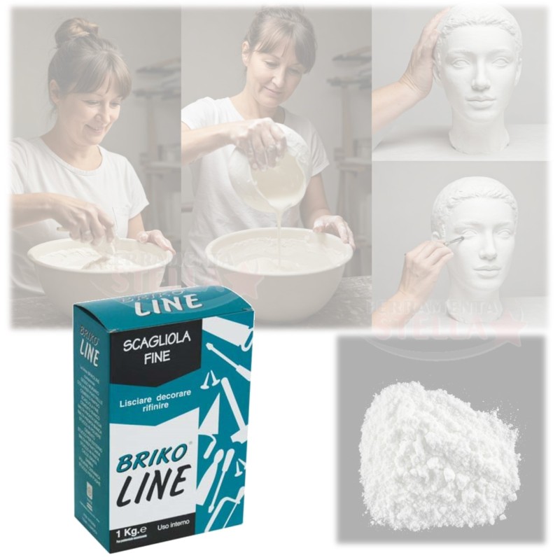 Gesso scagliola in polvere per stampo di rosone  | ferramentastella.it
