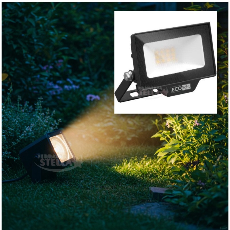Proiettore faretto faro a led slim alluminio 10 w |  ferramentastella.it