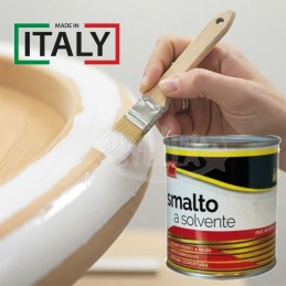 SMALTO VERNICE SINTETICO BIANCO E COLORATO x FERRO LEGNO BIANCO LUCIDO - 0,75 LT 2