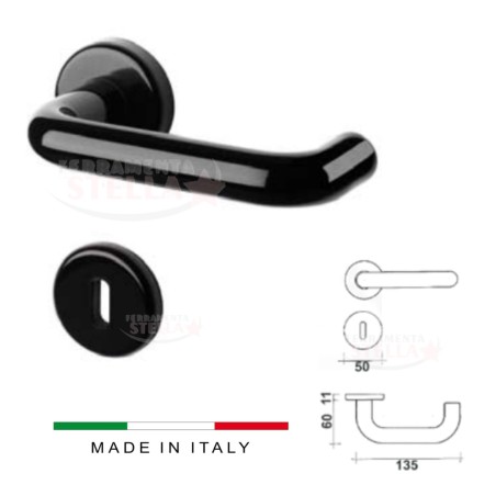 Coppia Maniglie Antinfortunistiche Nero Lucido | ferramentastella.it