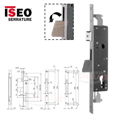Serratura ferro alluminio fascia infilare da 35 | ferramentastella.it