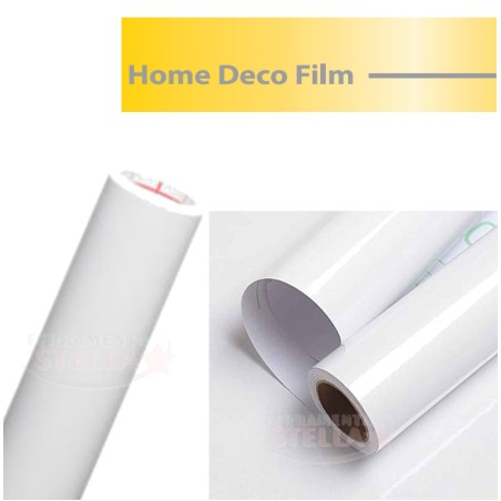 Plastica adesiva bianco lucido 45 x 1500cm PVC | ferramentastella.it