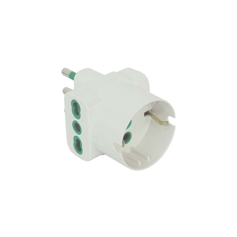 Adattatore schuko spina elettrica bianca 16a 250v| ferramentastella.it