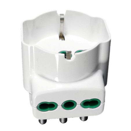 Adattatore schuko spina elettrica bianca 16a 250v| ferramentastella.it