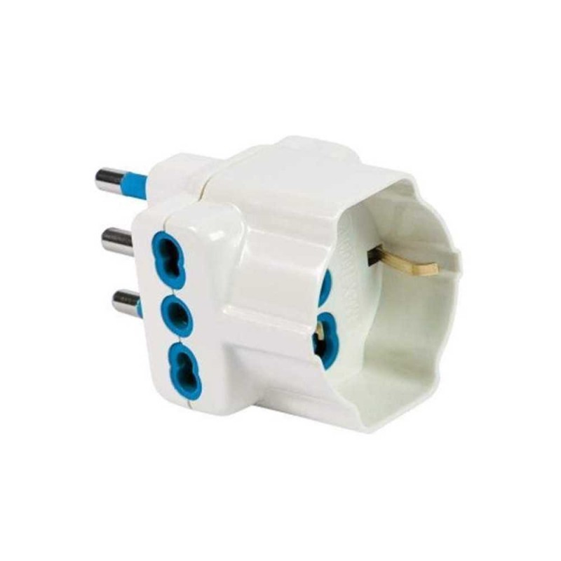 Adattatore schuko spina elettrica bianca 16a 250v| ferramentastella.it