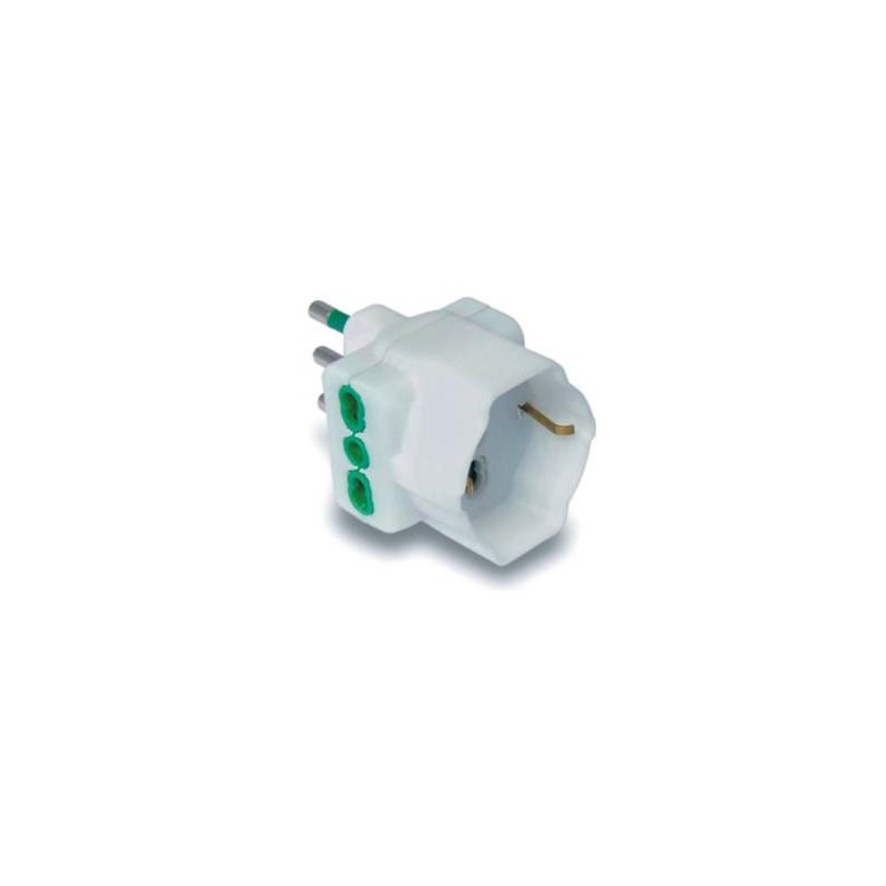 Adattatore schuko spina elettrica bianca 16a 250v| ferramentastella.it