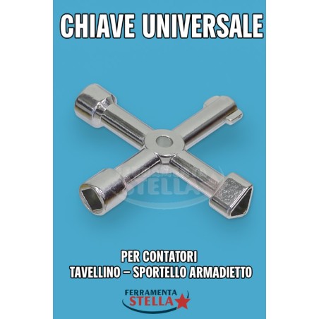 Chiave x tavellino sportello gas acqua enel | ferramentastella.com