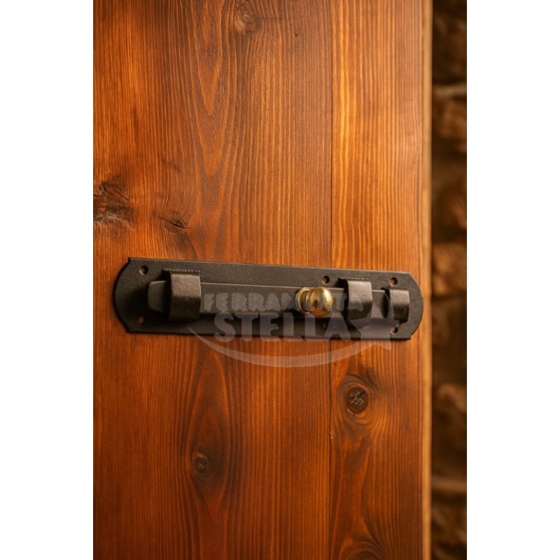 Catenaccio rustico trasversale 200 mm ferro nero | ferramentastella.it