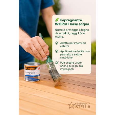 Impregnante trasparente base acqua per legno | ferramentastella.it