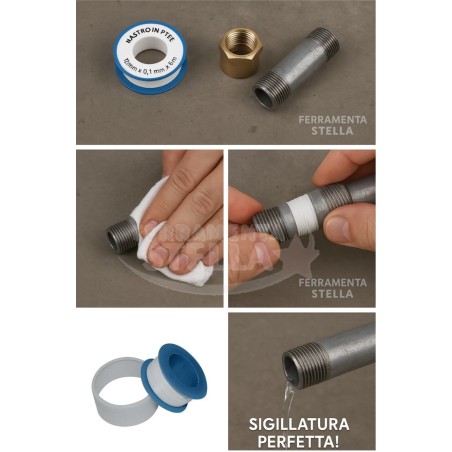 Teflon 12 x 10 mt rotolo mt 10 h 12 |ferramentastella.it