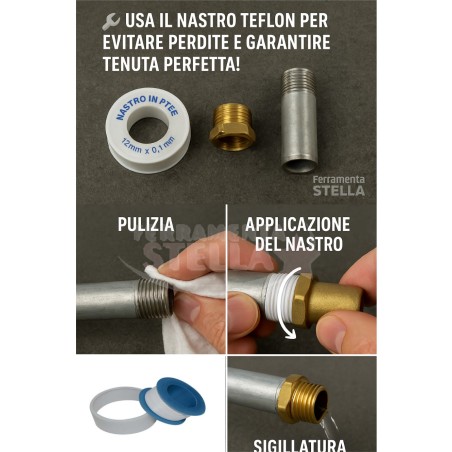 Teflon 12 x 10 mt rotolo mt 10 h 12 |ferramentastella.it