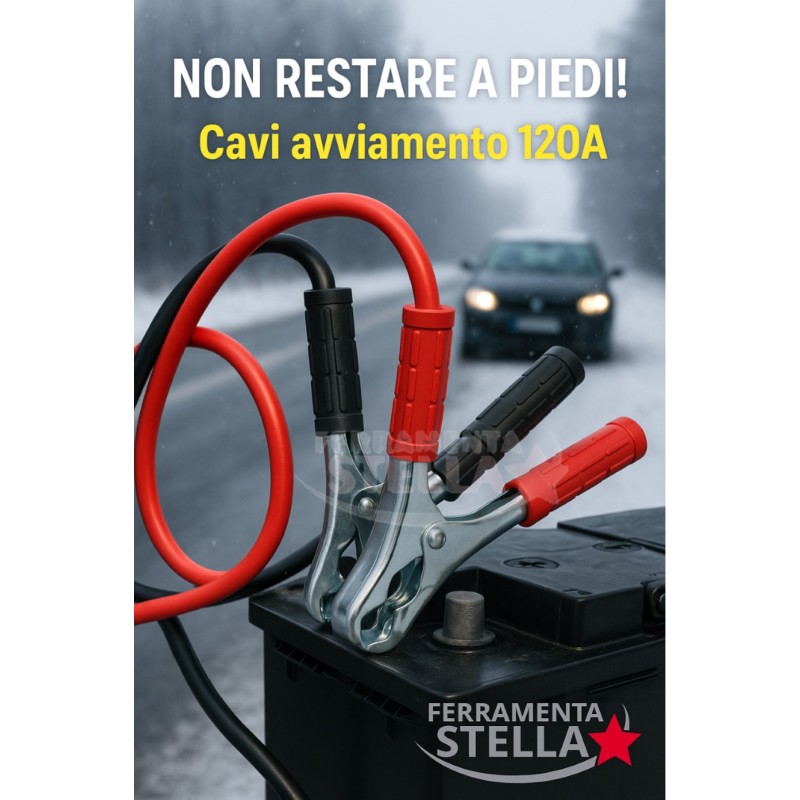 Coppia cavi morsetti collegamento batteria  |  ferramentastella.com