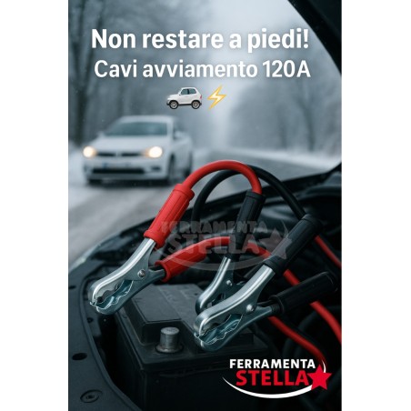 Coppia cavi morsetti collegamento batteria  |  ferramentastella.com