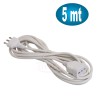 Prolunga elettrica 5 metri corrente cavo bianca | ferramentastella.it