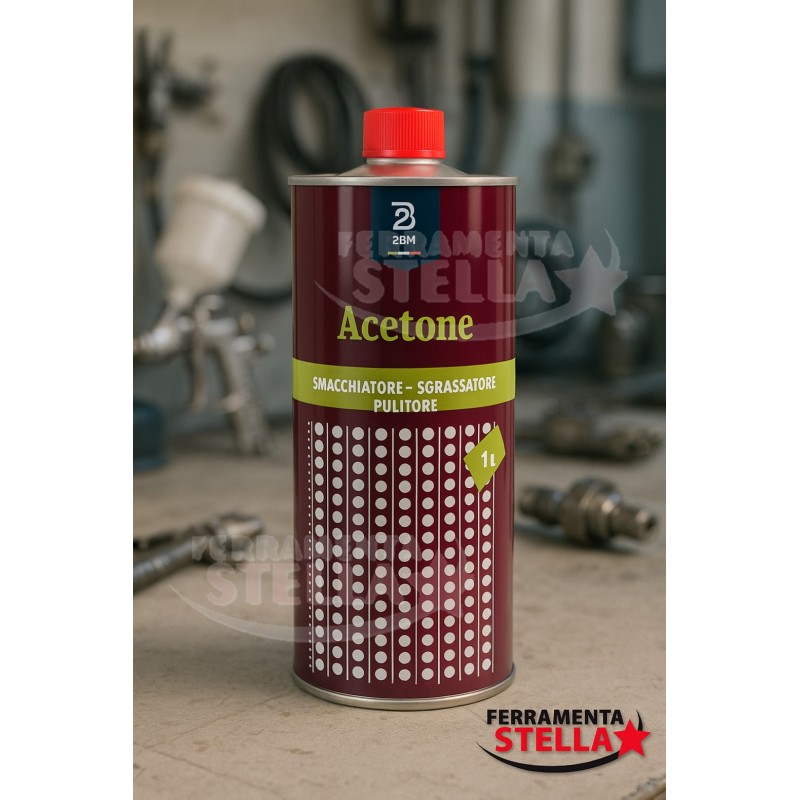 ACETONE PURO 1 lt sgrassante, pulitore multiuso | FERRAMENTASTELLA.IT