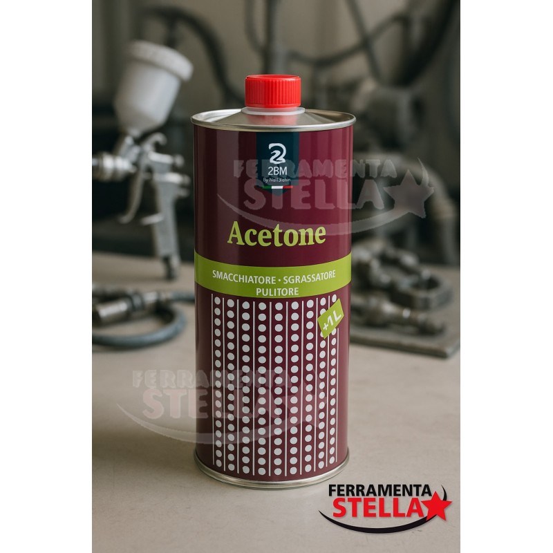 ACETONE PURO 1 lt sgrassante, pulitore multiuso | FERRAMENTASTELLA.IT