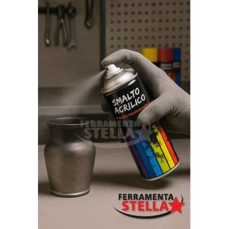 Smalto Spray Acrilico Nero RAL 9005 | ferramentastella.com