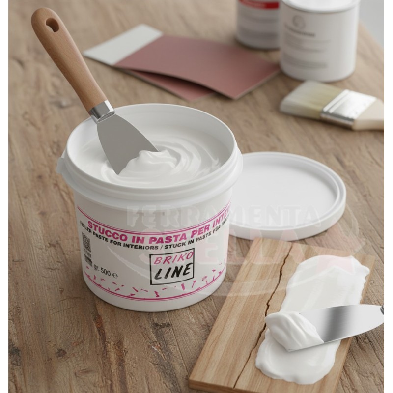 Stucco in Pasta per Legno e Muro 0,5kg | ferramentastella.com