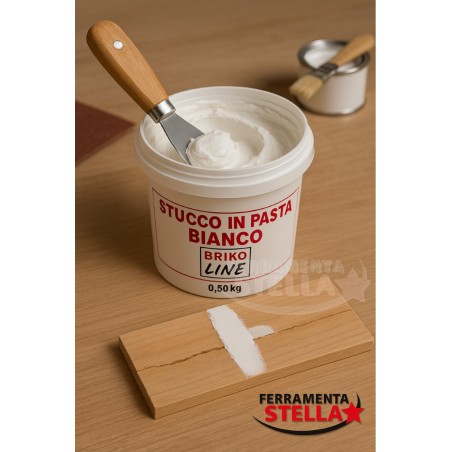 Stucco in Pasta per Legno e Muro 0,5kg | ferramentastella.com