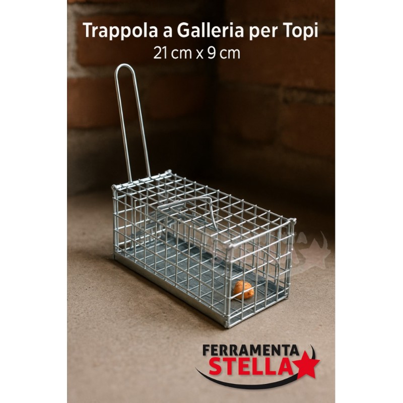 Trappola Galleria Topi Metallo 21x9cm | ferramentastella.com