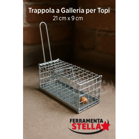 Trappola Galleria Topi Metallo 21x9cm | ferramentastella.com