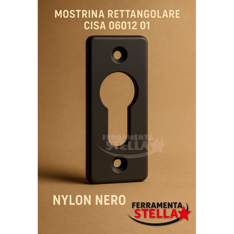 Mostrina Rettangolare CISA 06012 01 Nylon Nero | FerramentaStella.it