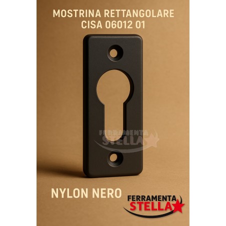 Mostrina Rettangolare CISA 06012 01 Nylon Nero | FerramentaStella.it