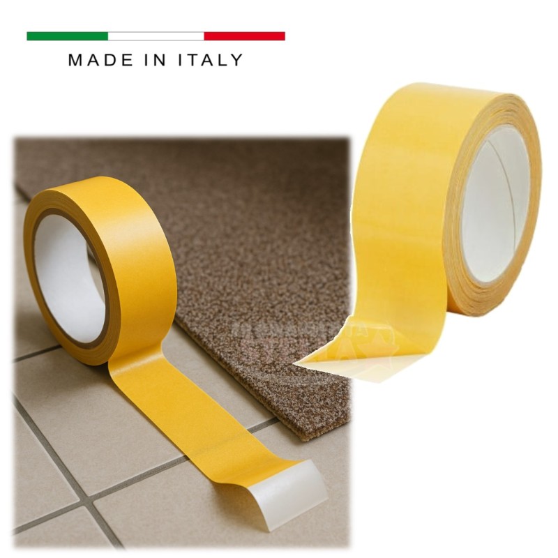Nastro biadesivo adesivo entrambi per moquette | ferramentastella.it