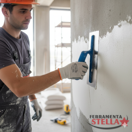 Frattazzo liscio 28x12 cm ausonia stucco acciaio | ferramentastella.it